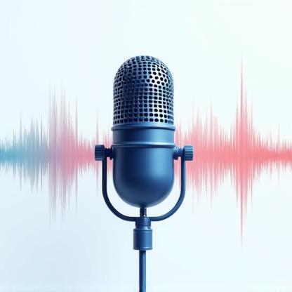 Microphone and waveform image thumbnail