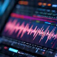 Audio waveform on screen