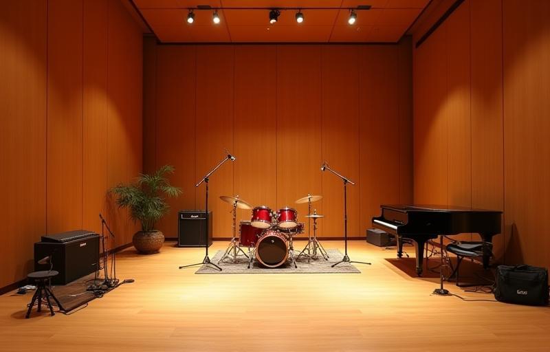 Estúdio Onda Sonora live room with instruments